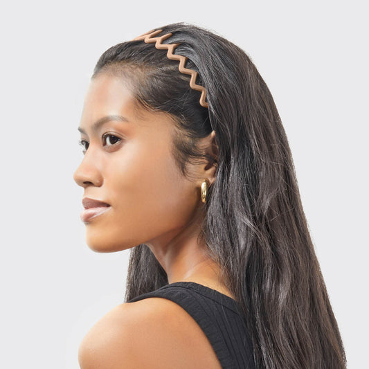 Kitsch Zig Zag Headbands in Neutral