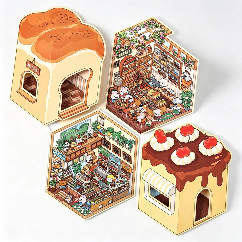Bakery 2.5D Scene Building Sticker Set