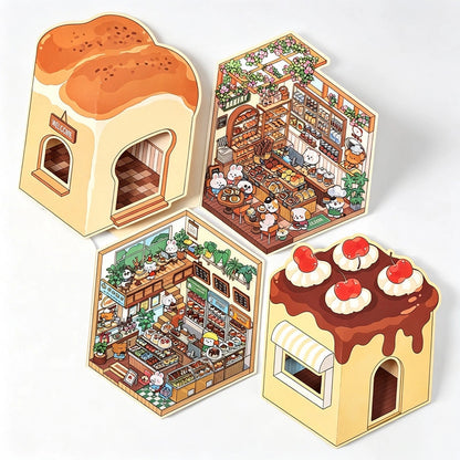 Bakery 2.5D Scene Building Sticker Set