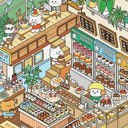 Bakery 2.5D Scene Building Sticker Set