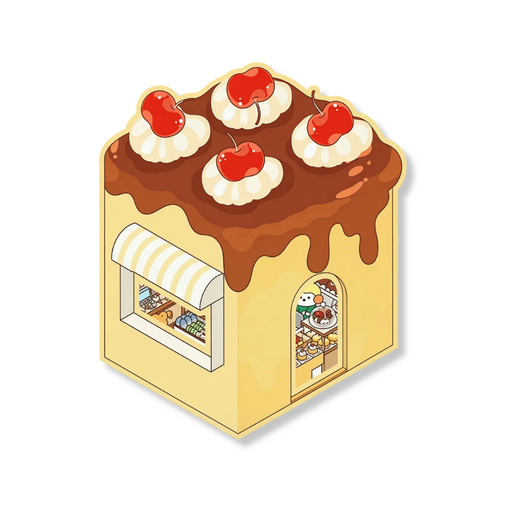 Bakery 2.5D Scene Building Sticker Set