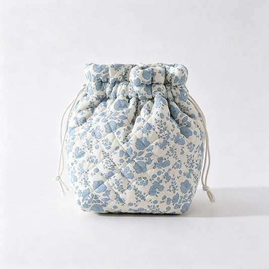 Floral Print Drawstring Pouch