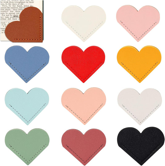 Heart Corner Leather Bookmark