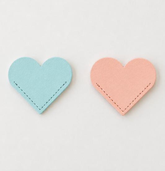 Heart Corner Leather Bookmark