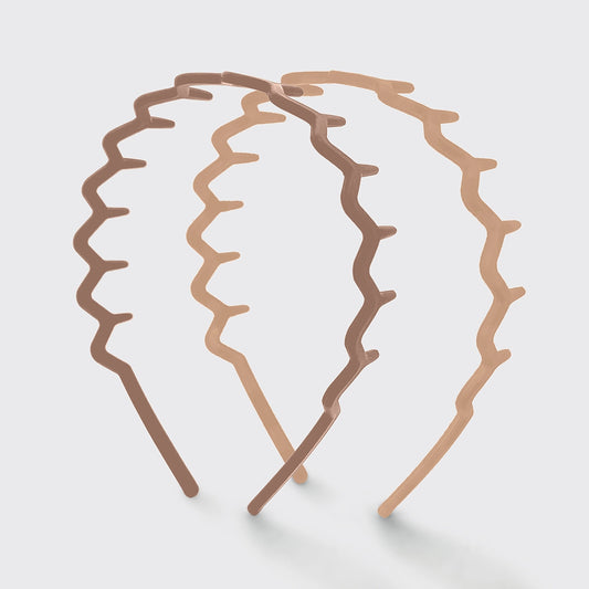 Kitsch Zig Zag Headbands in Neutral