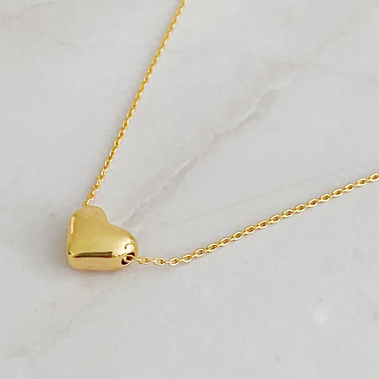 Love Bean Heart Necklace in Gold