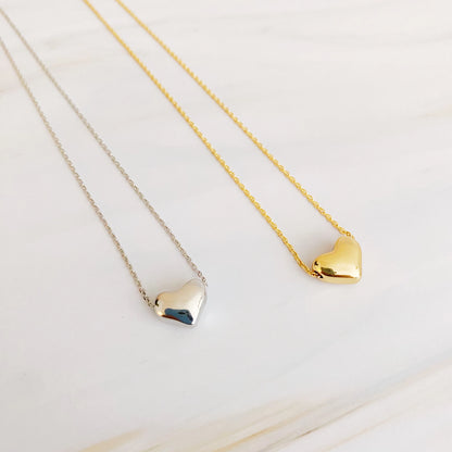 Love Bean Heart Necklace in Gold
