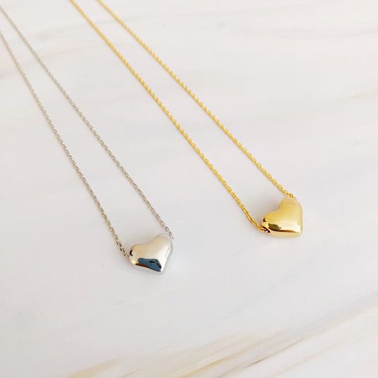 Love Bean Heart Necklace in Gold
